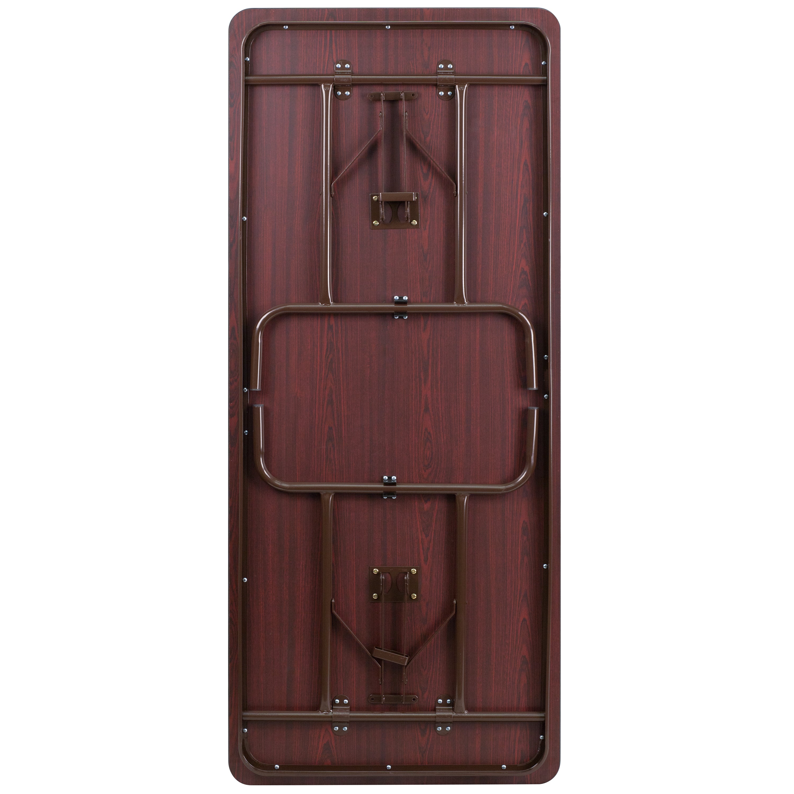Floyd 6-Foot High Pressure Mahogany Laminate Folding Banquet Table