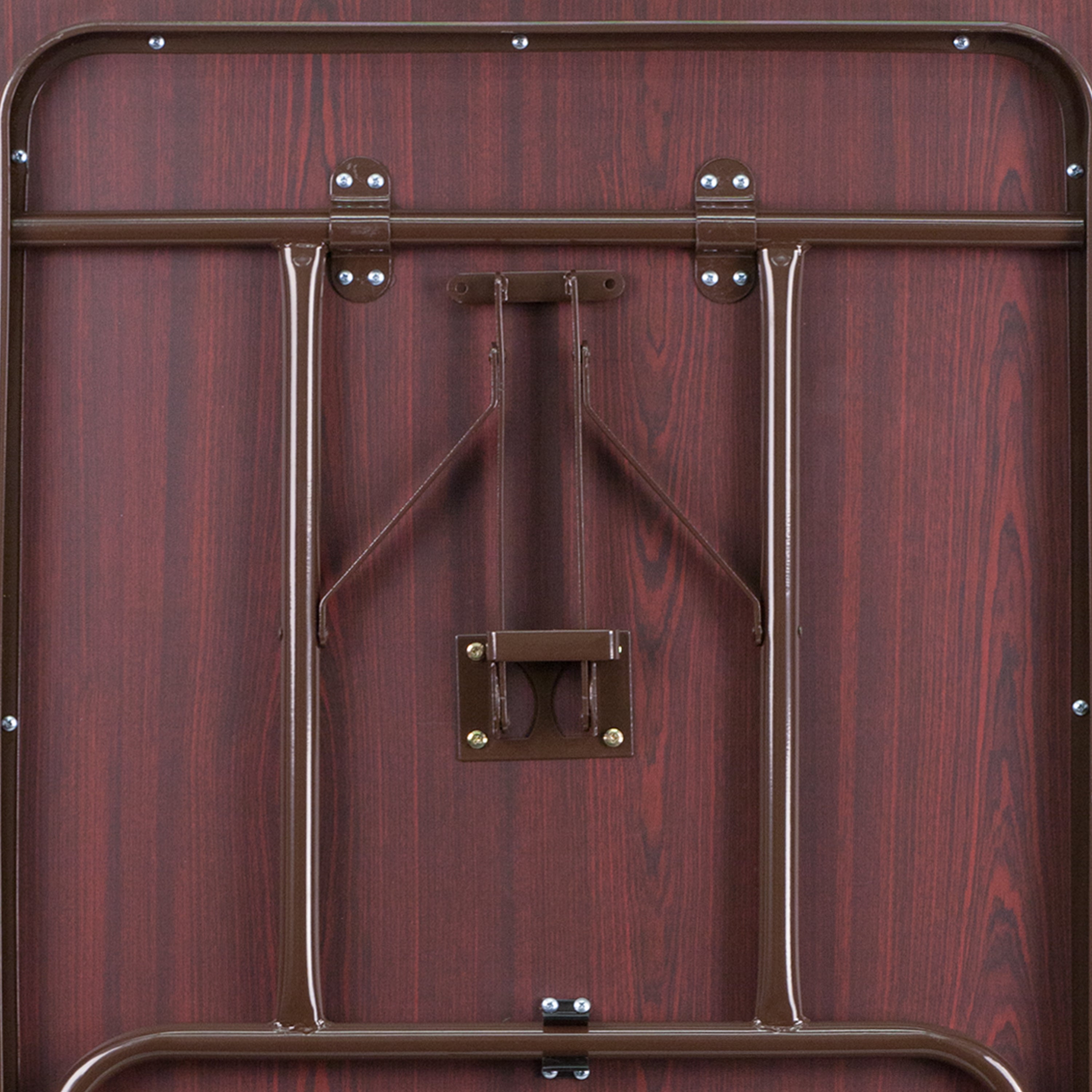 Frankie 6-Foot Mahogany Melamine Laminate Folding Banquet Table