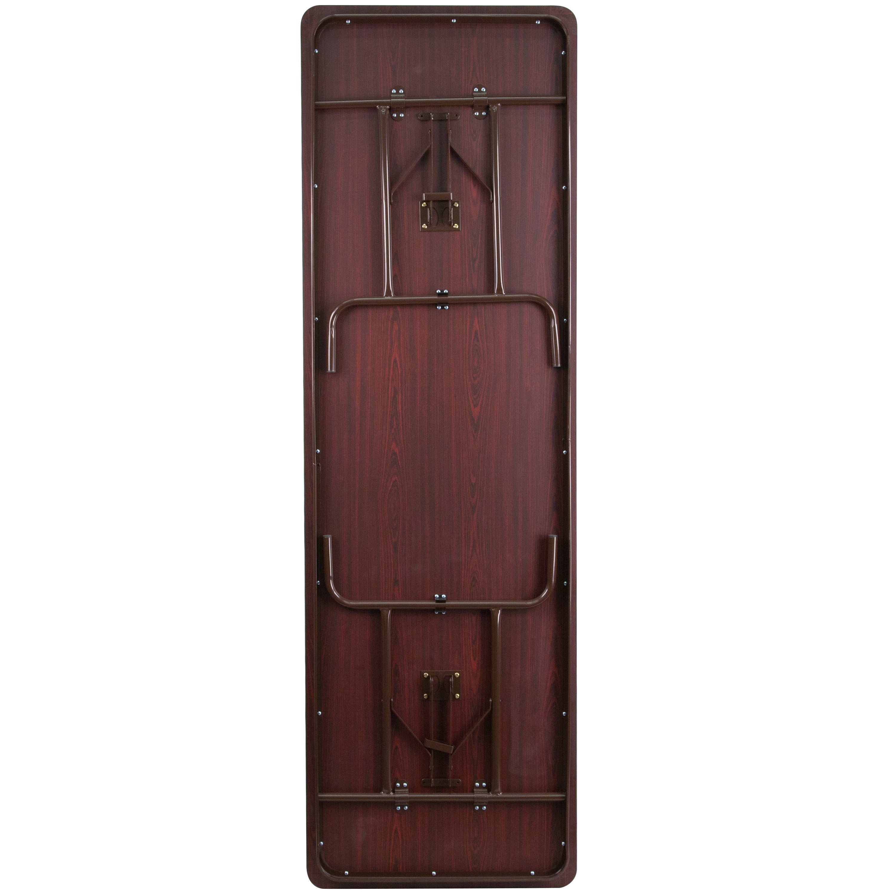 Floyd 8-Foot High Pressure Mahogany Laminate Folding Banquet Table
