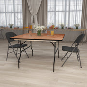 Gerry 4-Foot Square Wood Folding Banquet Table