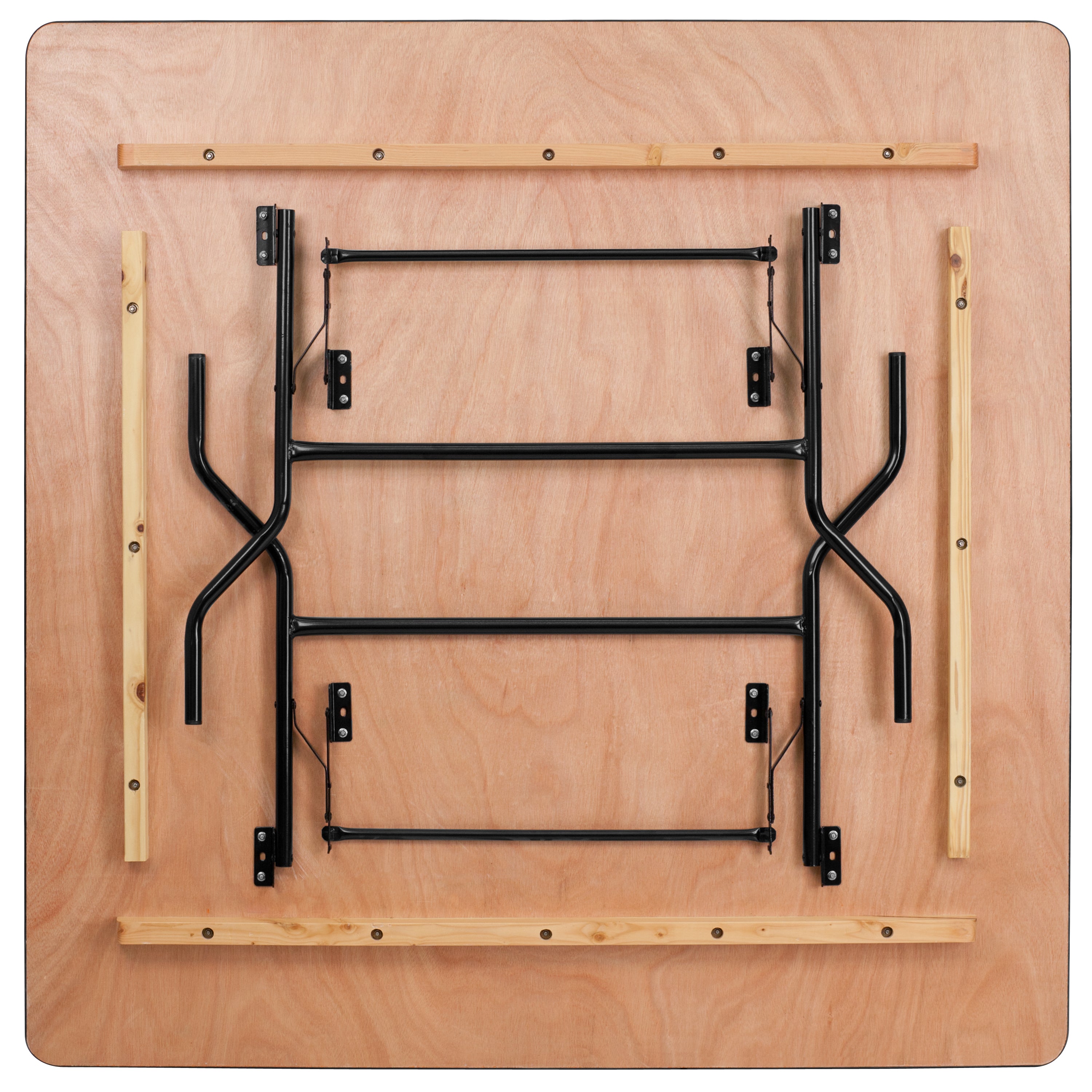 Gerry 5-Foot Square Wood Folding Banquet Table