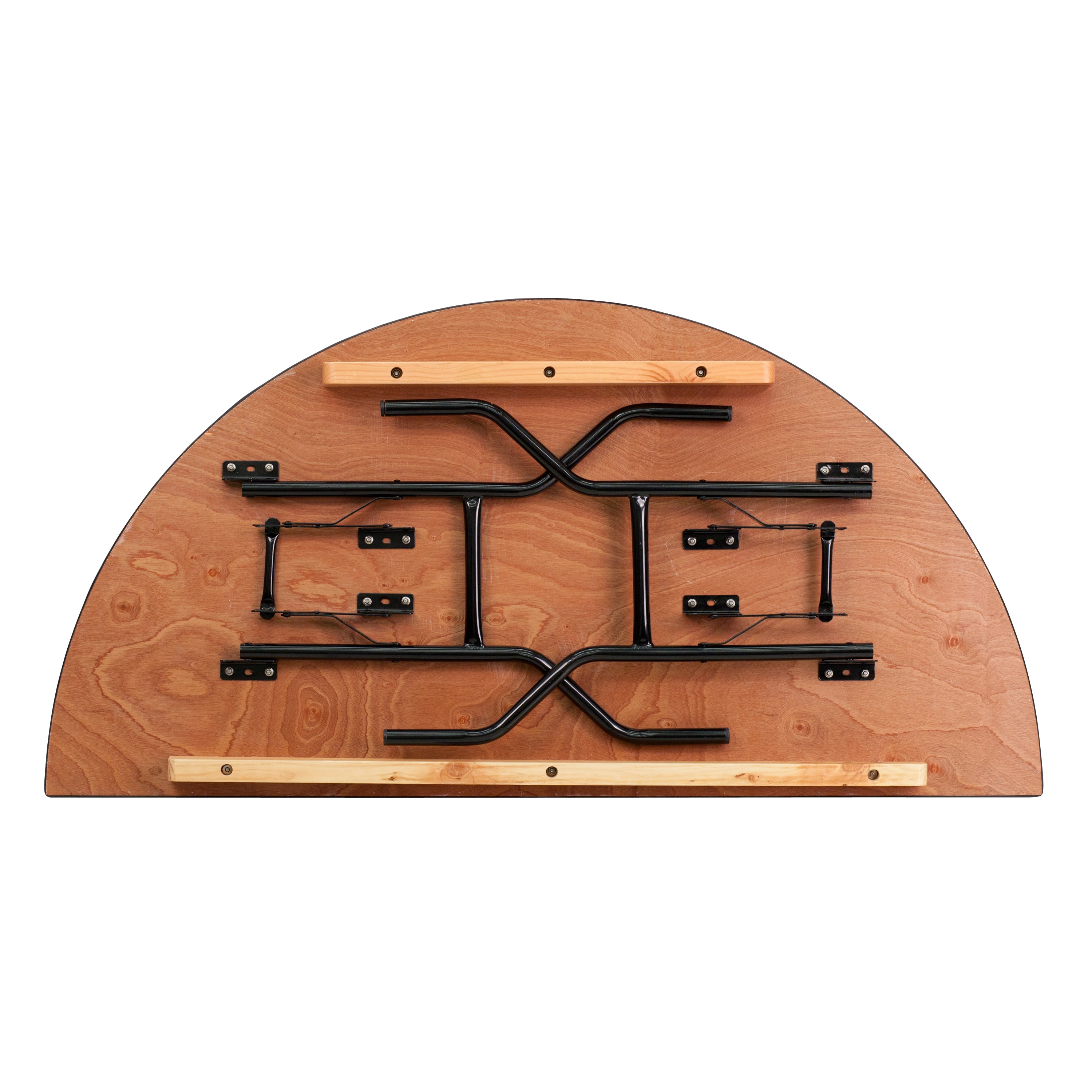 Furman 5-Foot Half-Round Wood Folding Banquet Table