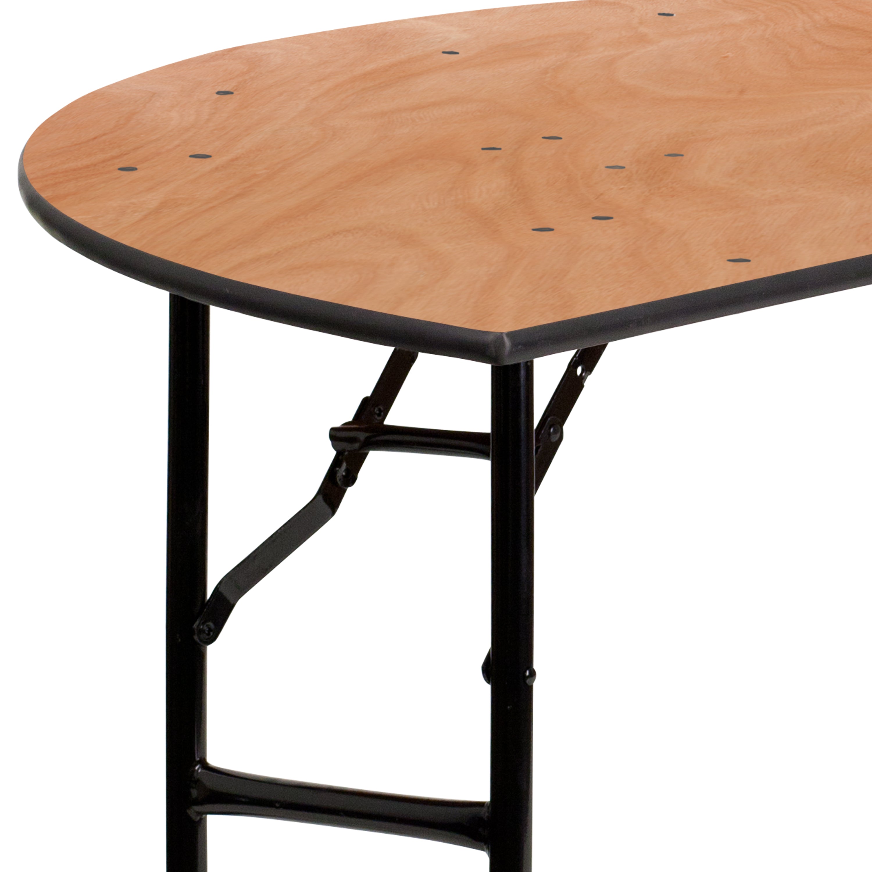 Furman 5-Foot Half-Round Wood Folding Banquet Table