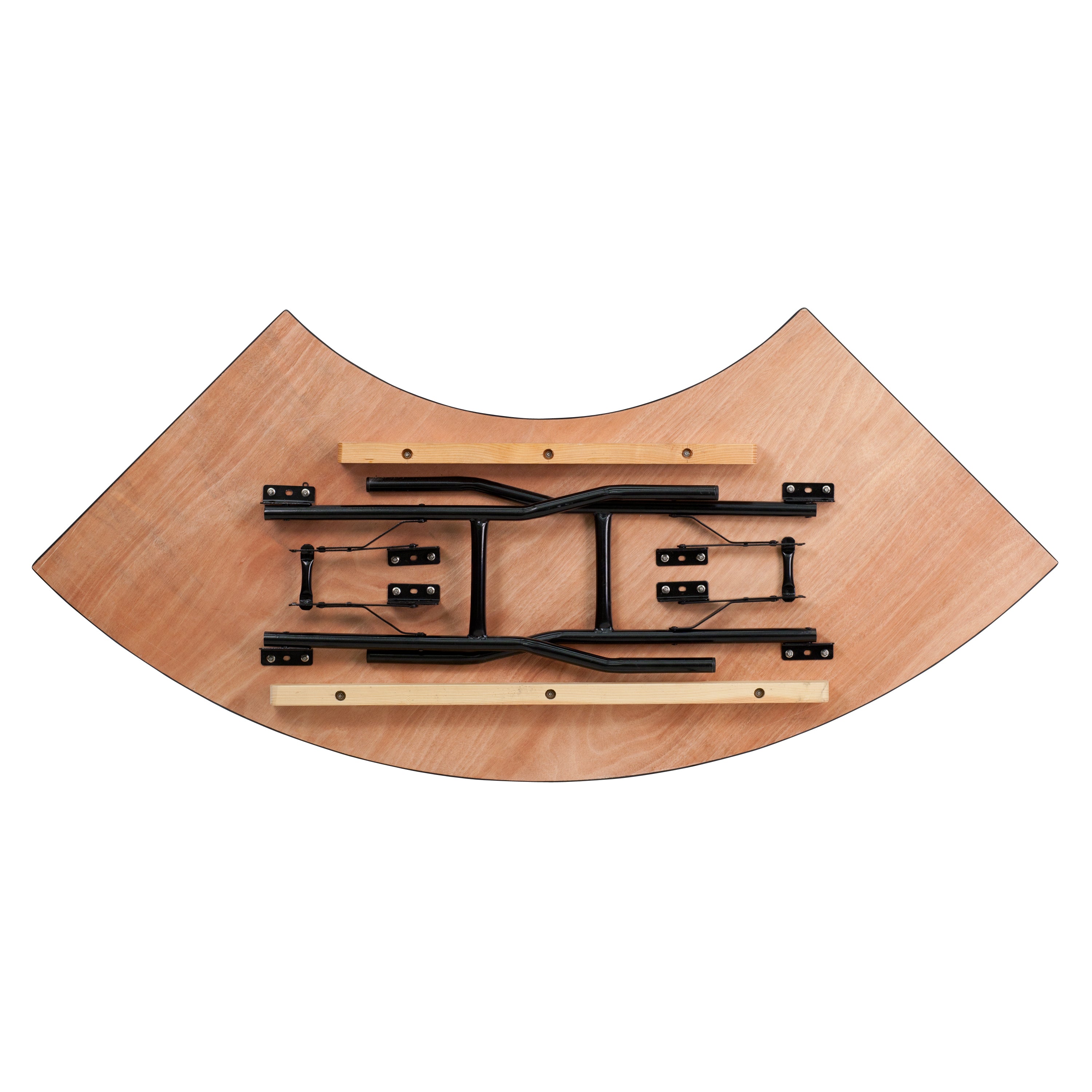 Ginny 5.5 ft. x 2 ft. Serpentine Wood Folding Banquet Table
