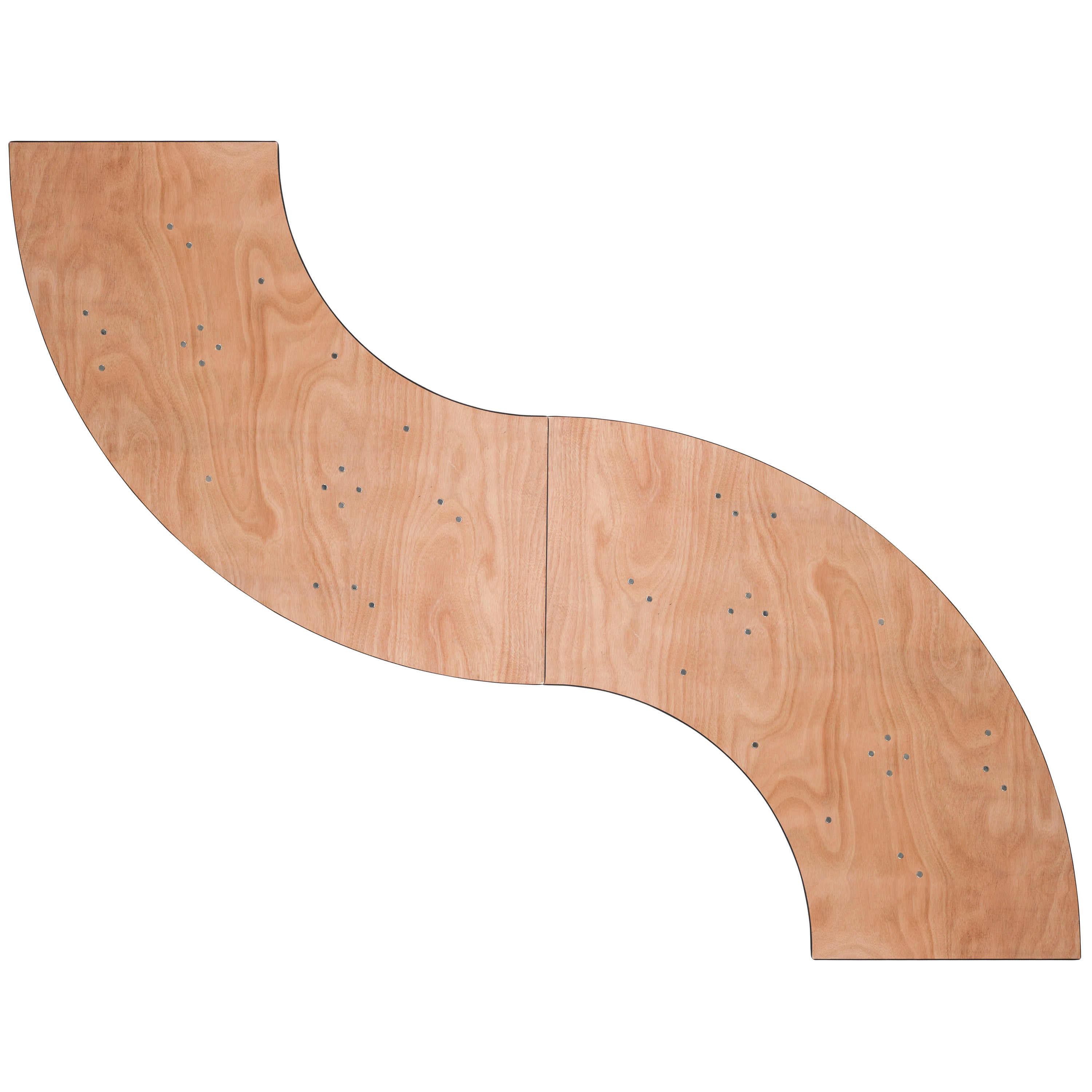 Ginny 5.5 ft. x 2 ft. Serpentine Wood Folding Banquet Table