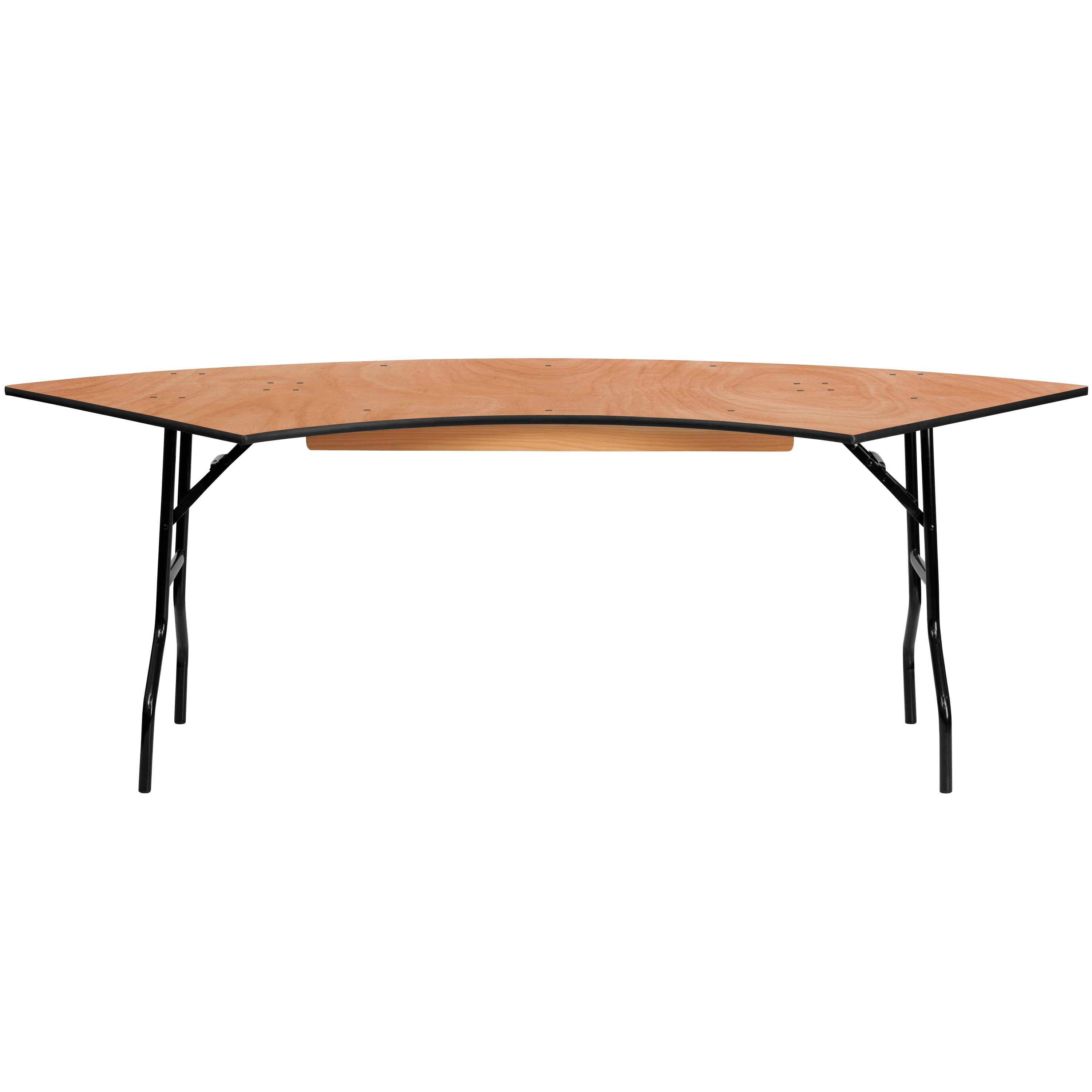 Ginny 7.25 ft. x 2.5 ft. Serpentine Wood Folding Banquet Table