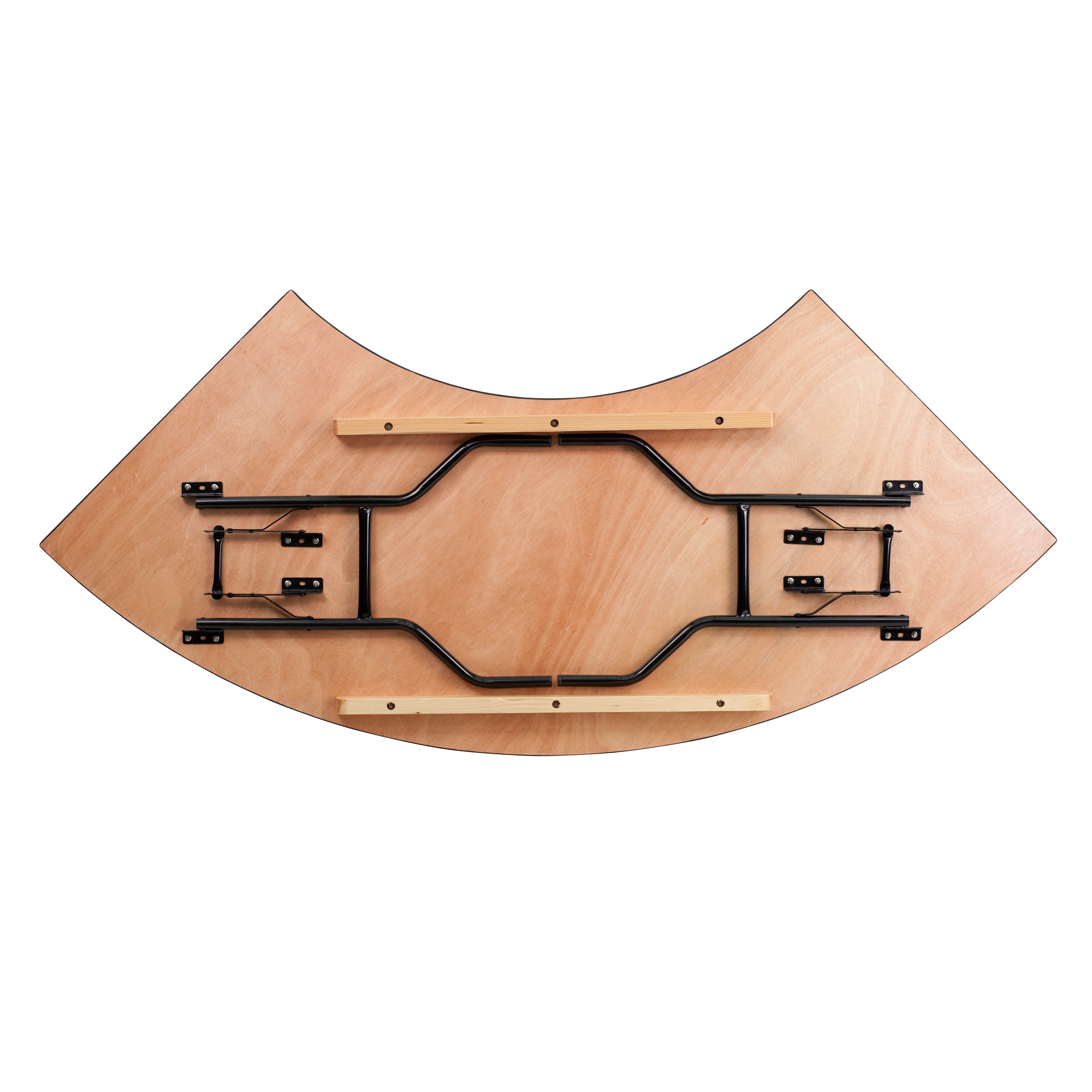 Ginny 7.25 ft. x 2.5 ft. Serpentine Wood Folding Banquet Table