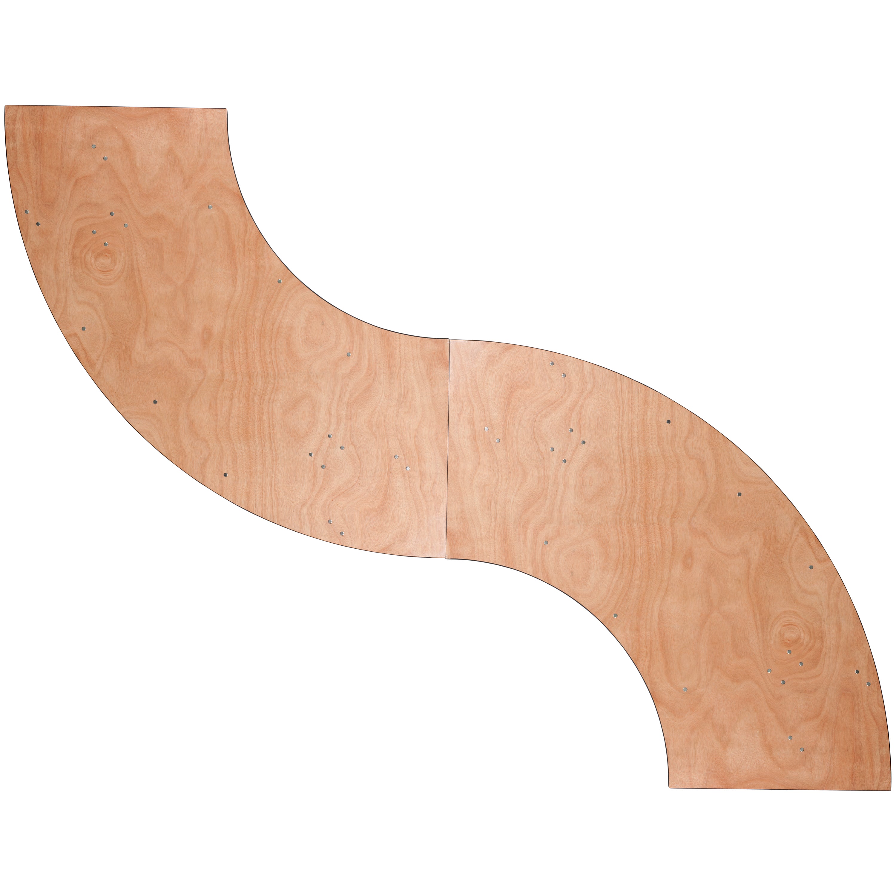 Ginny 7.25 ft. x 2.5 ft. Serpentine Wood Folding Banquet Table