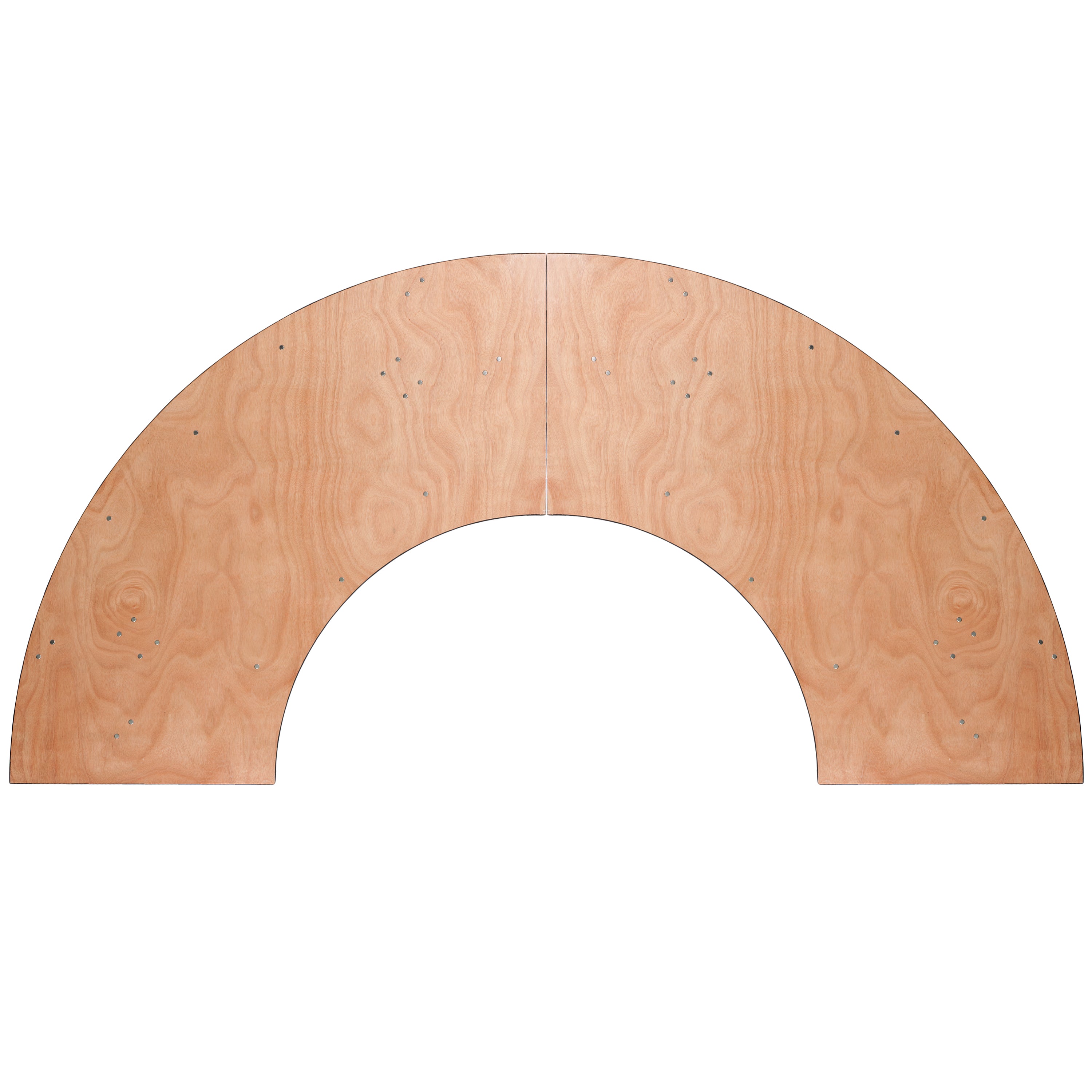 Ginny 7.25 ft. x 2.5 ft. Serpentine Wood Folding Banquet Table