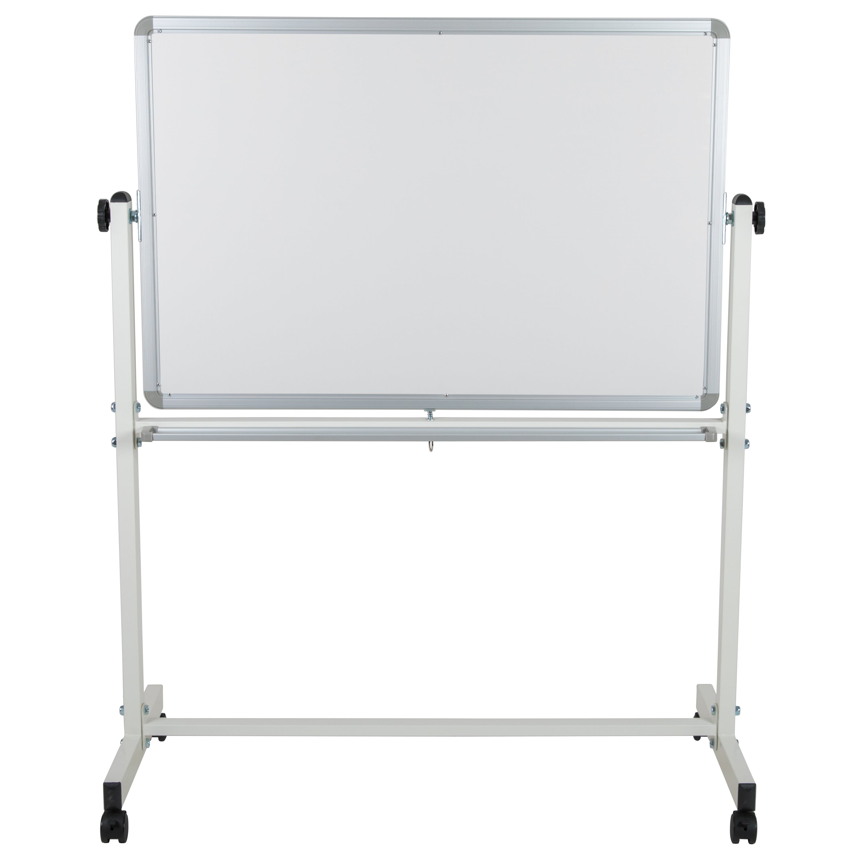 HERCULES Series 45.25"W x 54.75"H Double-Sided Mobile White Board with Pen Tray
