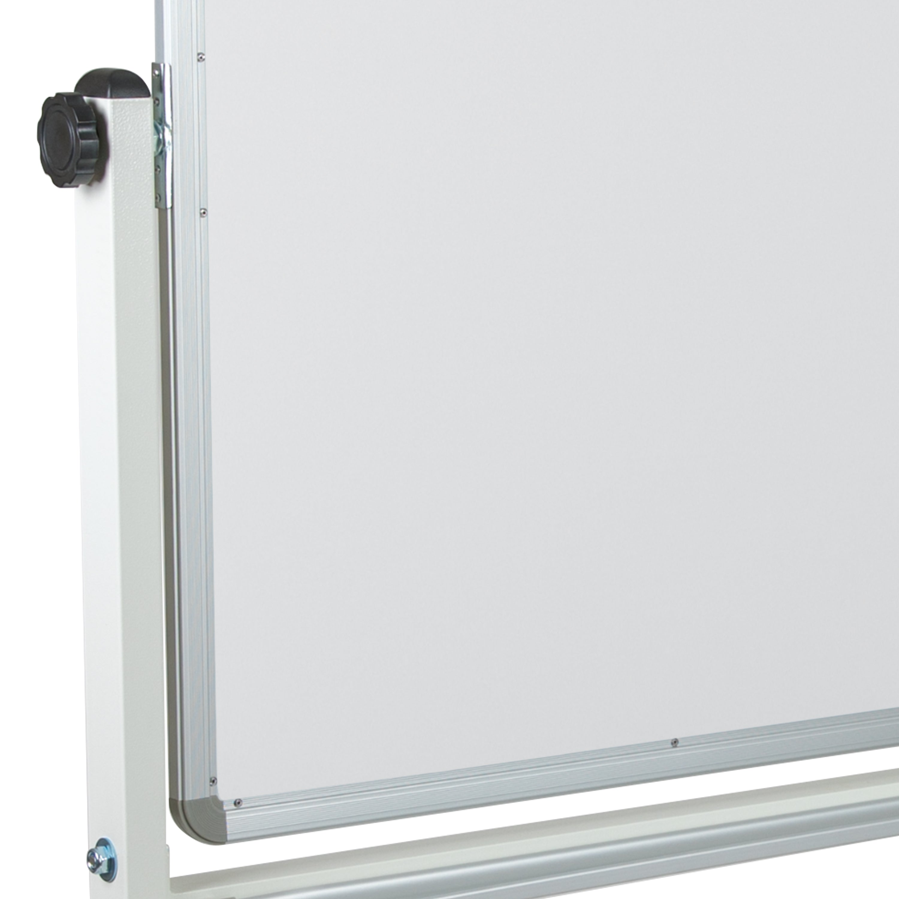 HERCULES Series 53"W x 62.5"H Double-Sided Mobile White Board with Pen Tray