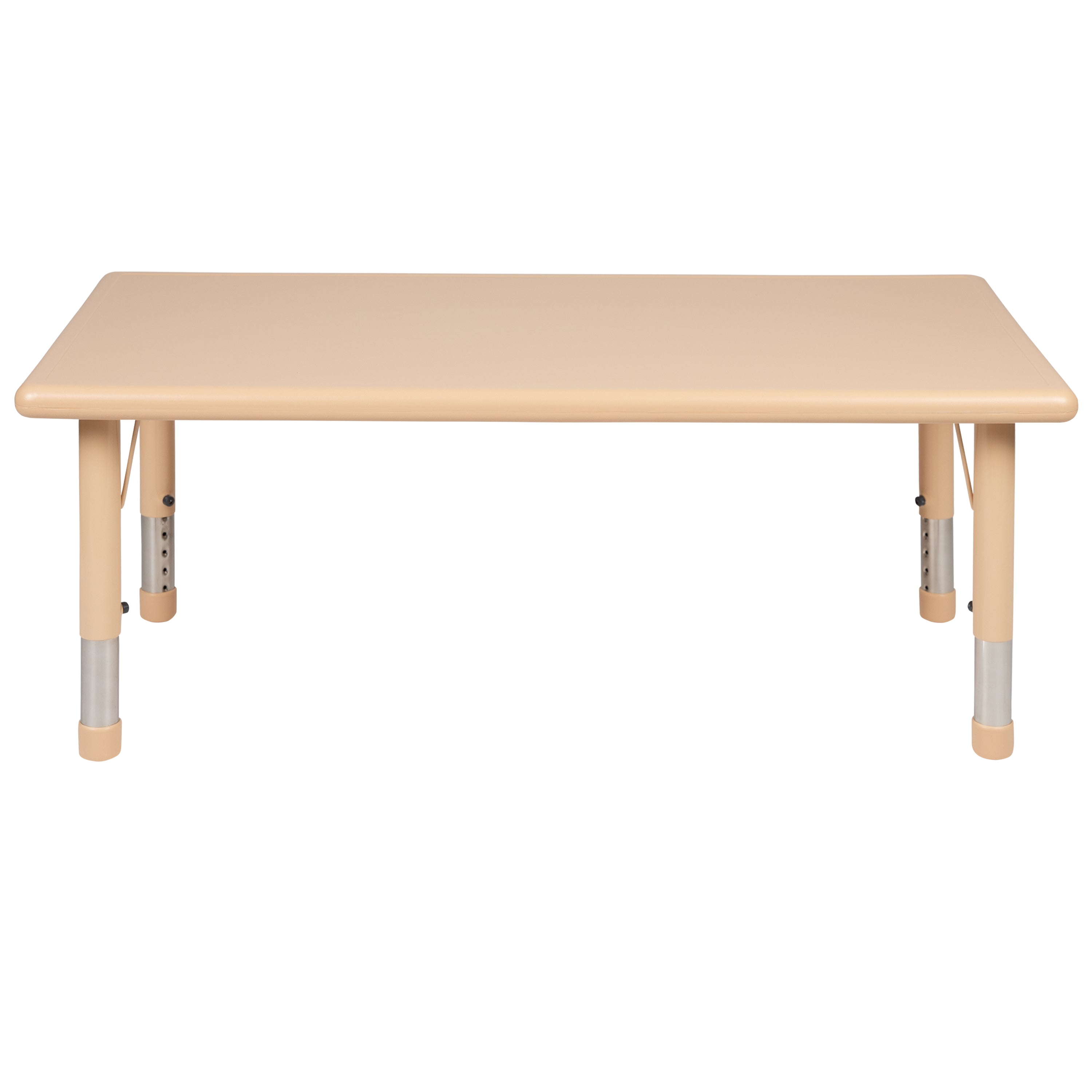 Wren 24"W x 48"L Rectangular Natural Plastic Height Adjustable Activity Table