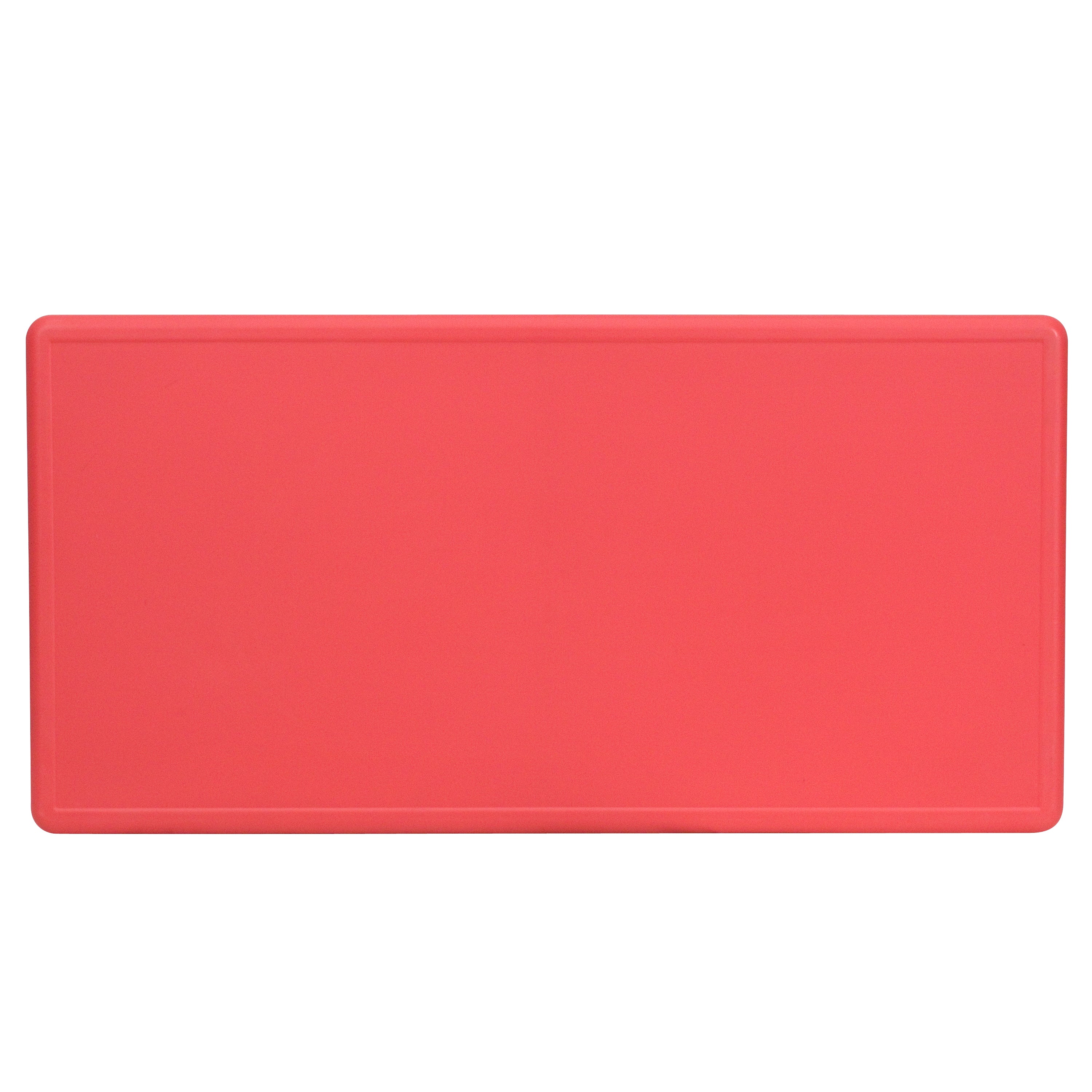 Wren 24''W x 48''L Rectangular Red Plastic Height Adjustable Activity Table