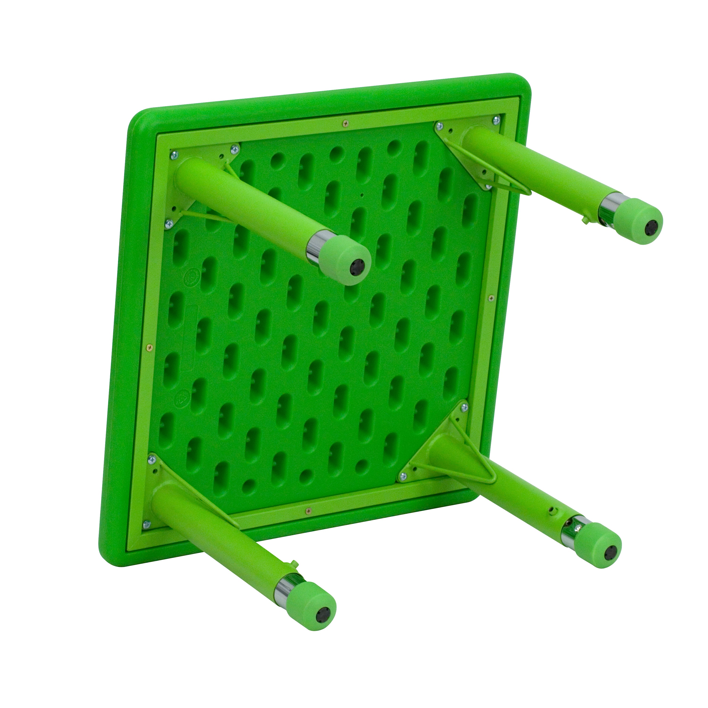Wren 24'' Square Green Plastic Height Adjustable Activity Table
