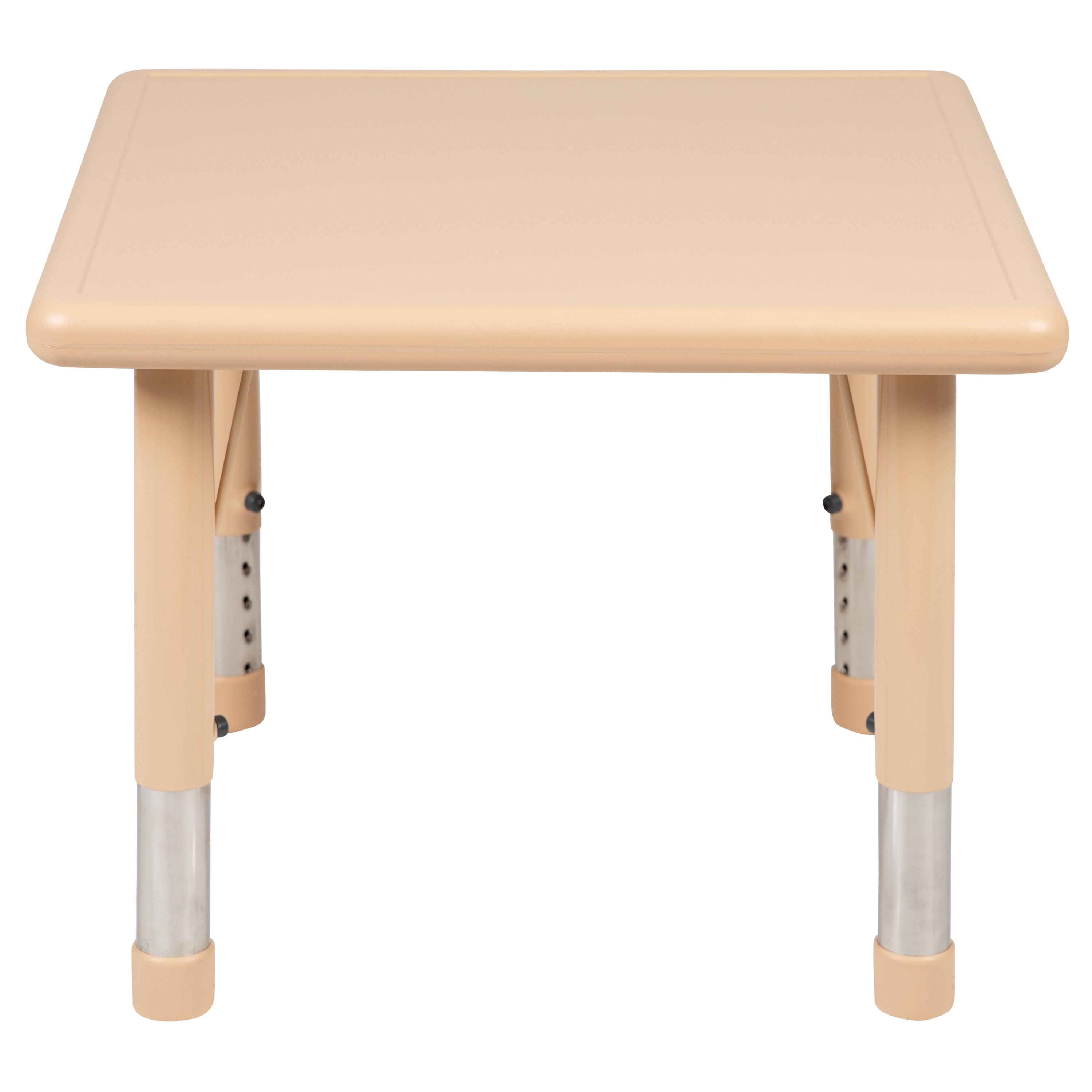 Wren 24" Square Natural Plastic Height Adjustable Activity Table