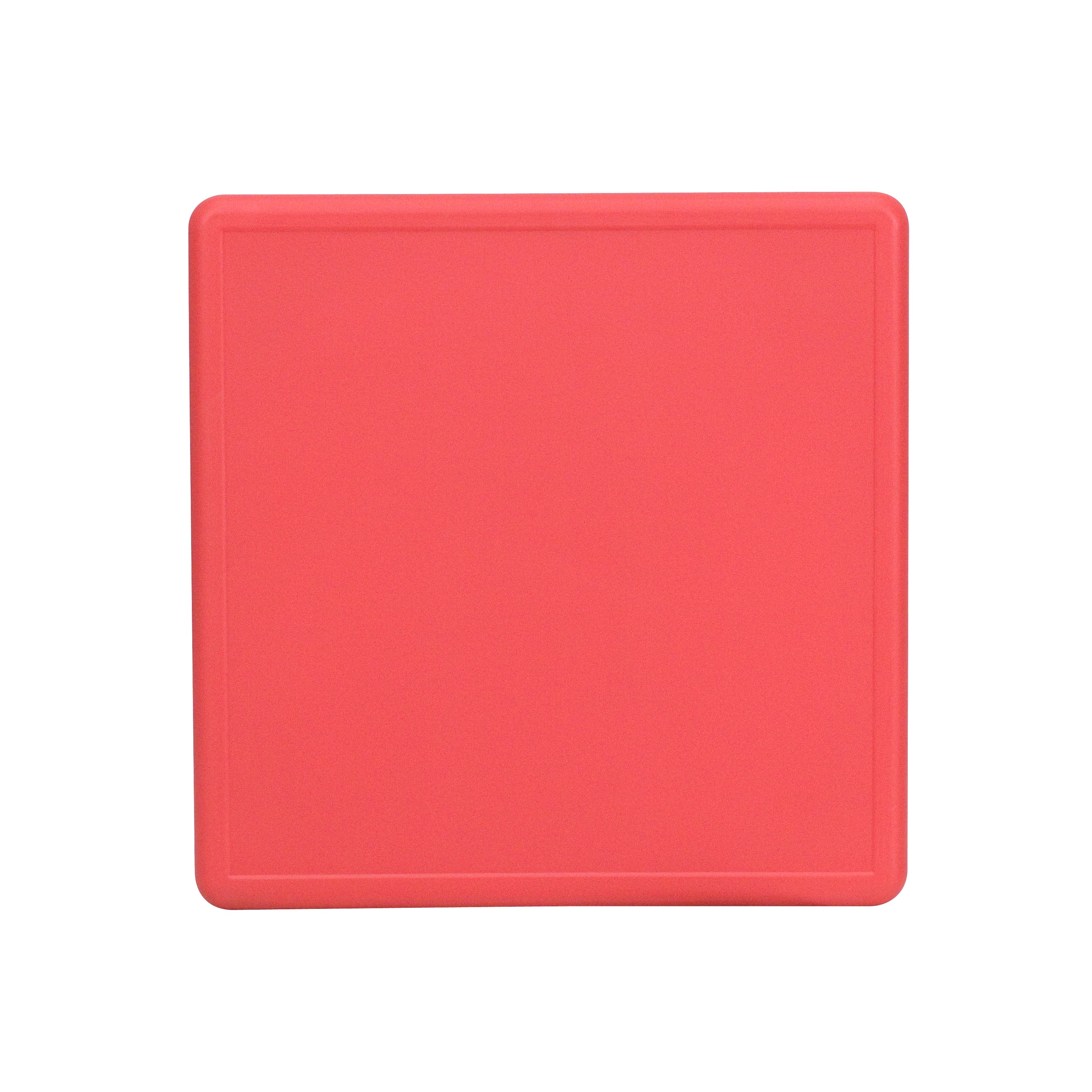 Wren 24'' Square Red Plastic Height Adjustable Activity Table