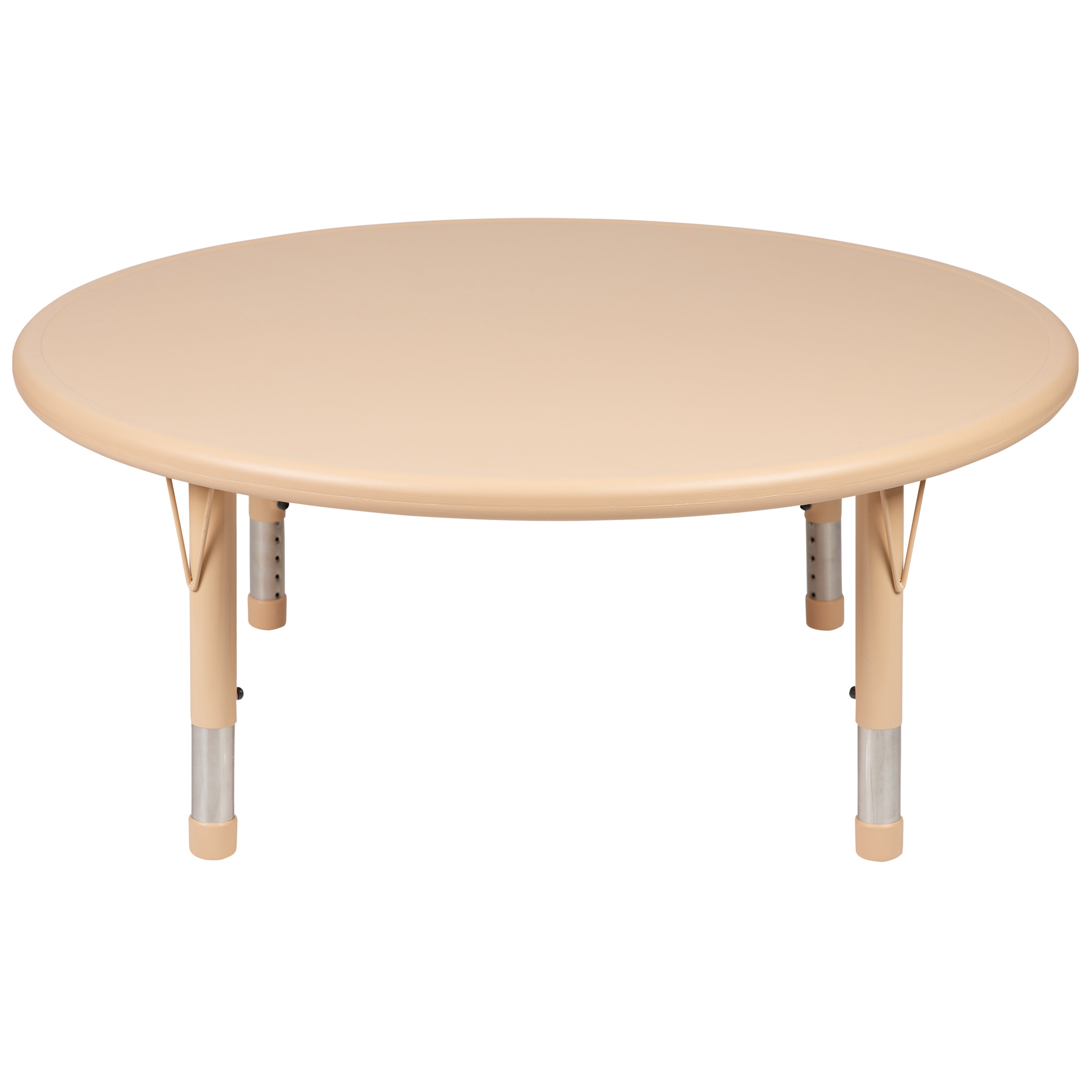 Wren 45" Round Natural Plastic Height Adjustable Activity Table