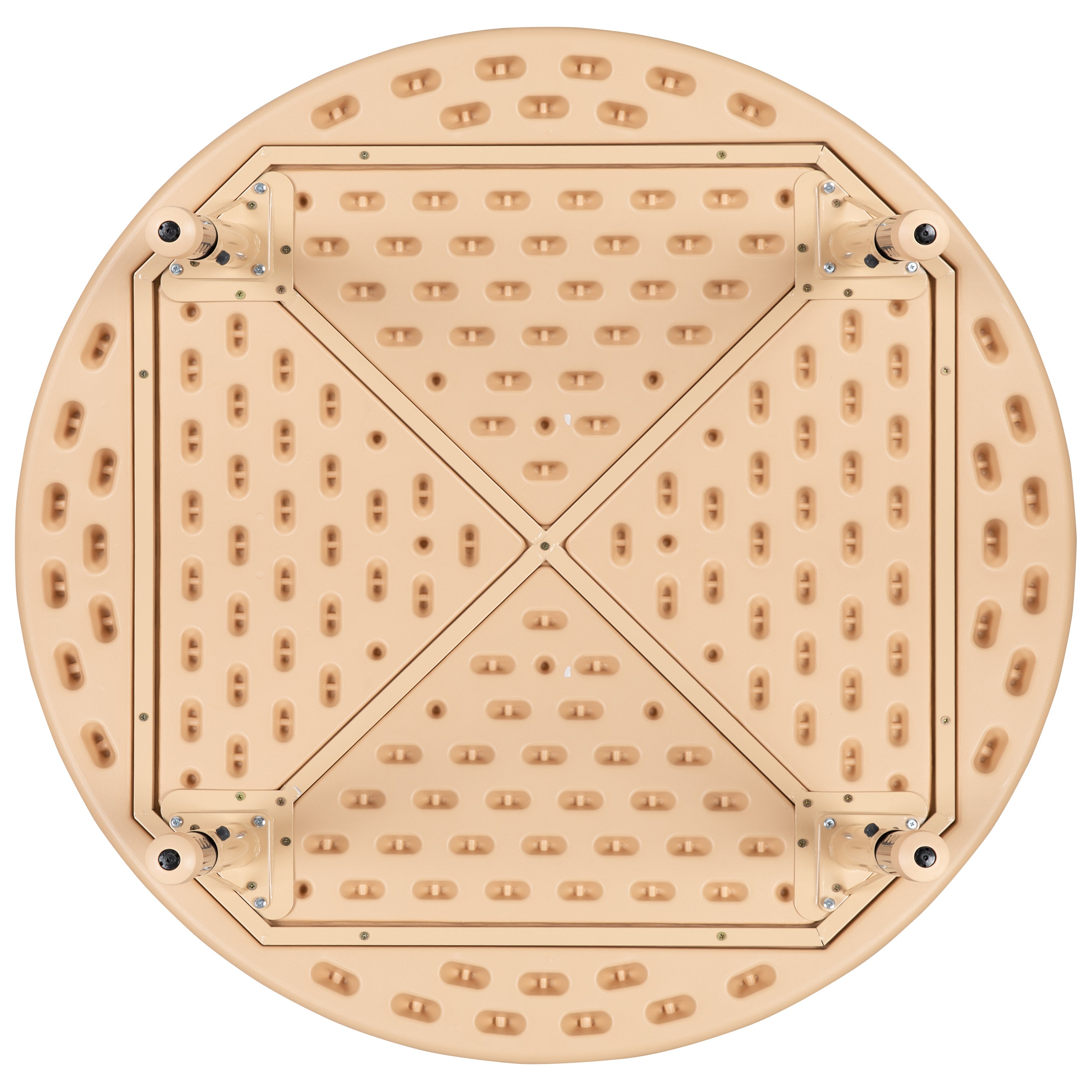 Wren 45" Round Natural Plastic Height Adjustable Activity Table