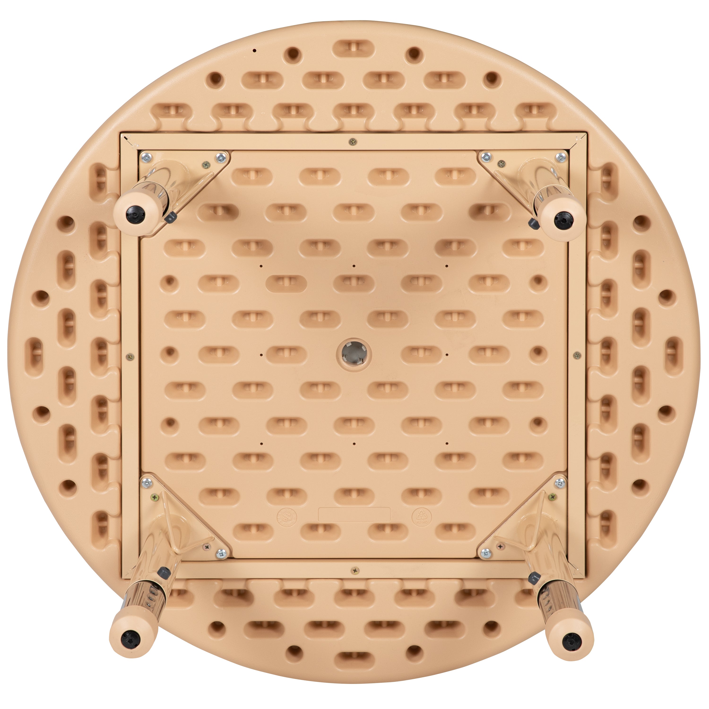 Wren 33" Round Natural Plastic Height Adjustable Activity Table