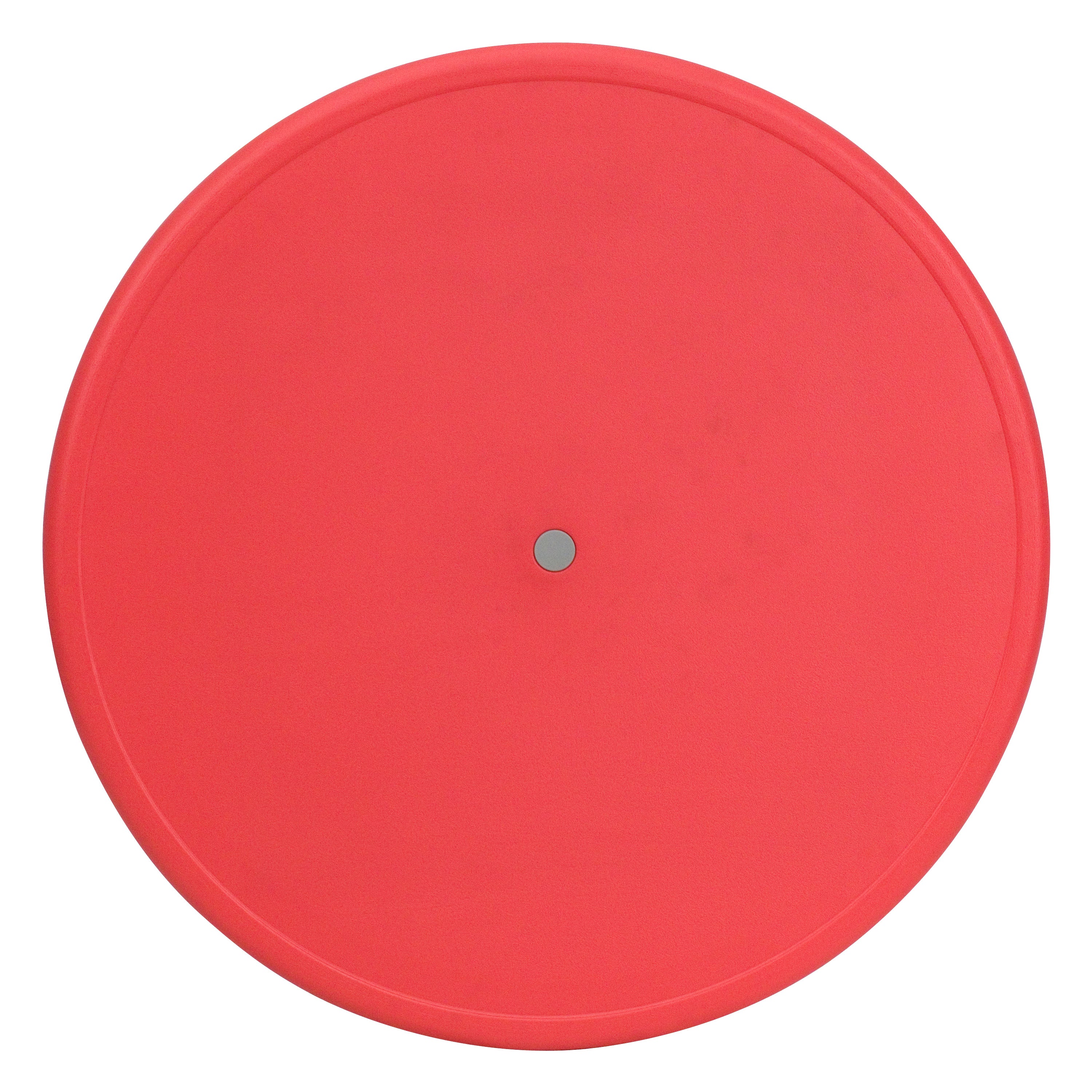 Wren 33'' Round Red Plastic Height Adjustable Activity Table