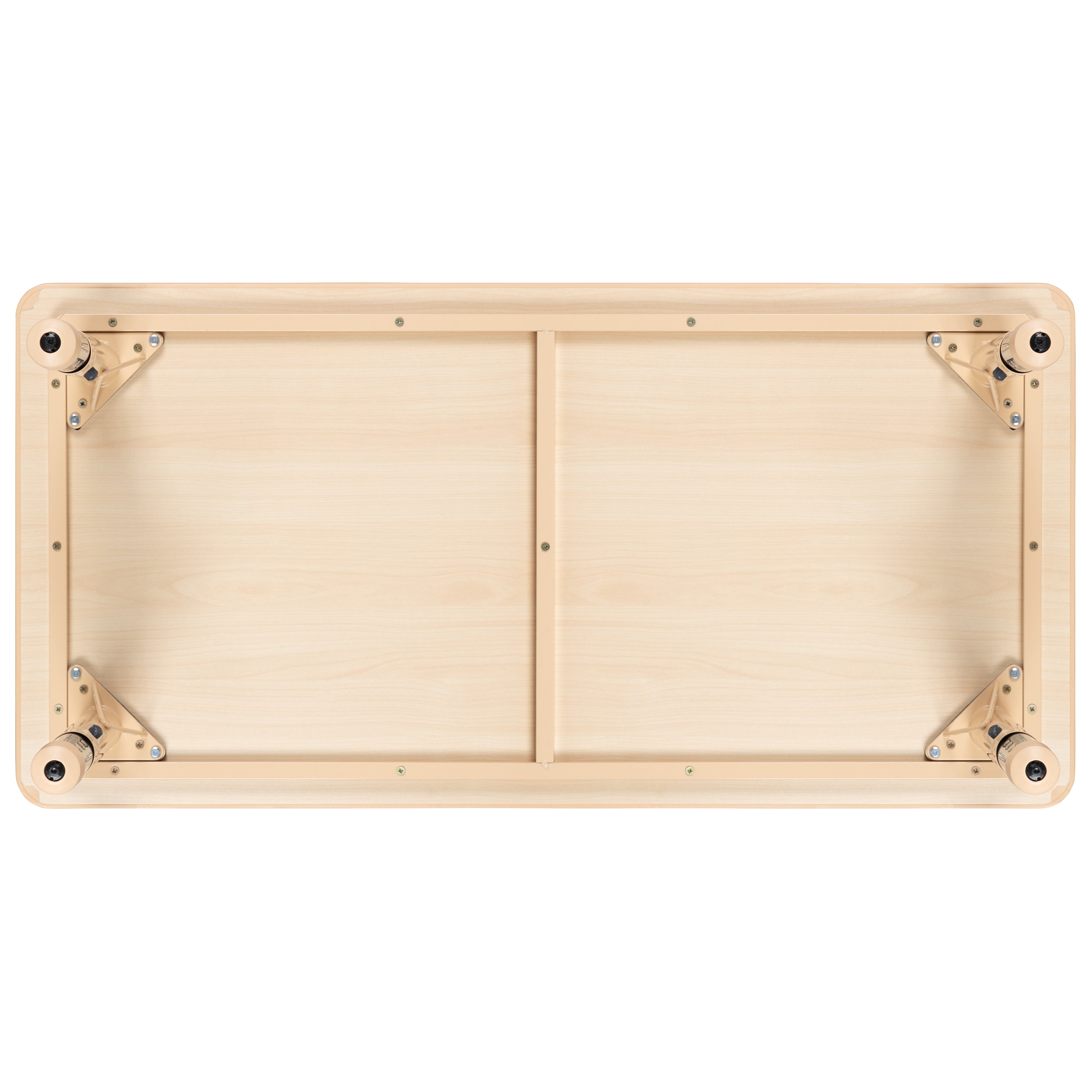 Wren Adjustable Height Kids Activity Table, Natural Plastic, 23.6"W x 47.25"L, Rectangular, Table Only