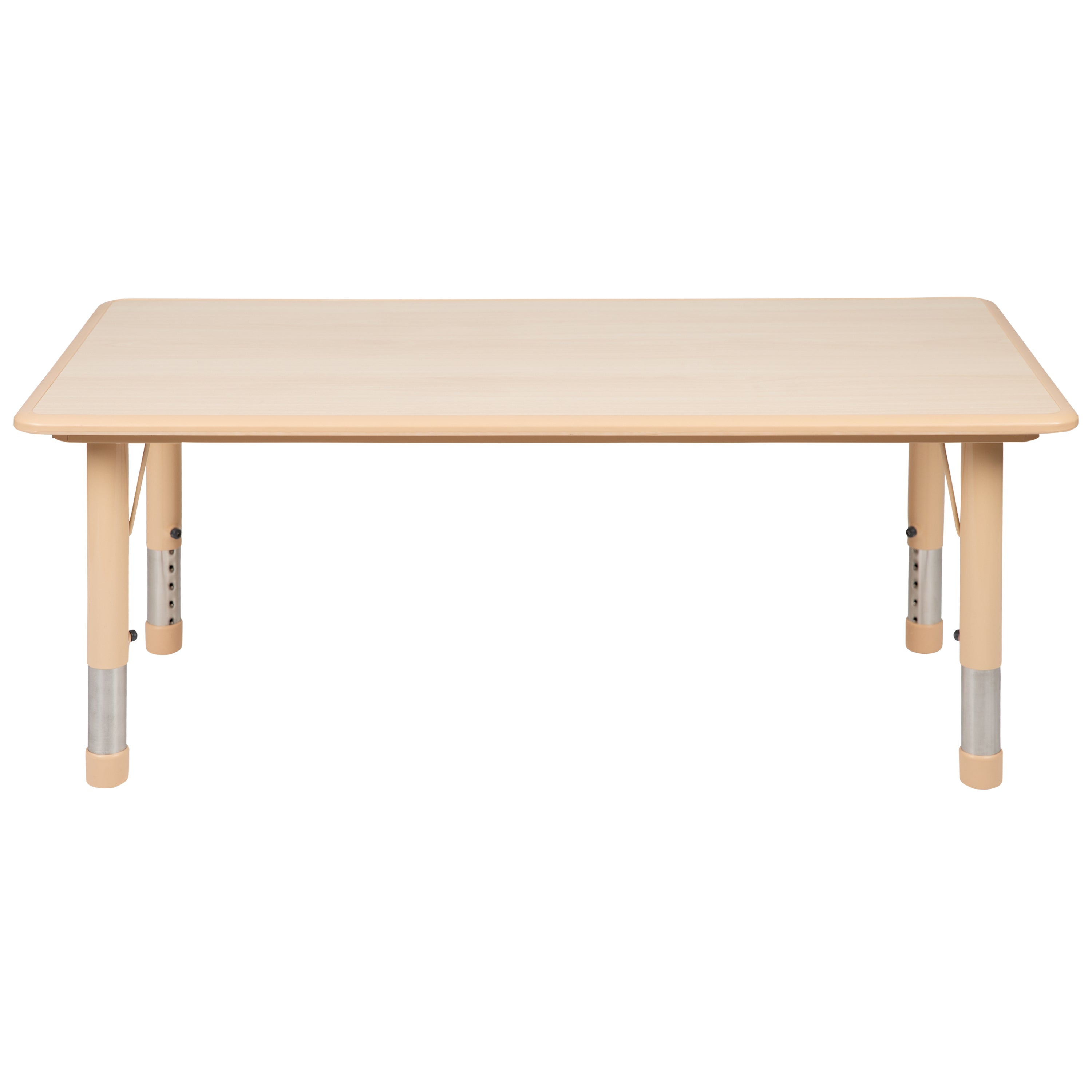 Wren Adjustable Height Kids Activity Table, Natural Plastic, 23.6"W x 47.25"L, Rectangular, Table Only