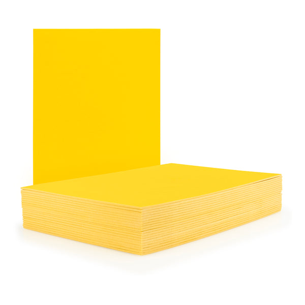 Foam Sheets 2mm -  9"x12", 10 sheets, Yellow