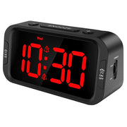 Riptunes Riptunes 1.4-inch Red Digit Alarm Clock with Dual Alarm Settings (WAS142K) - Black