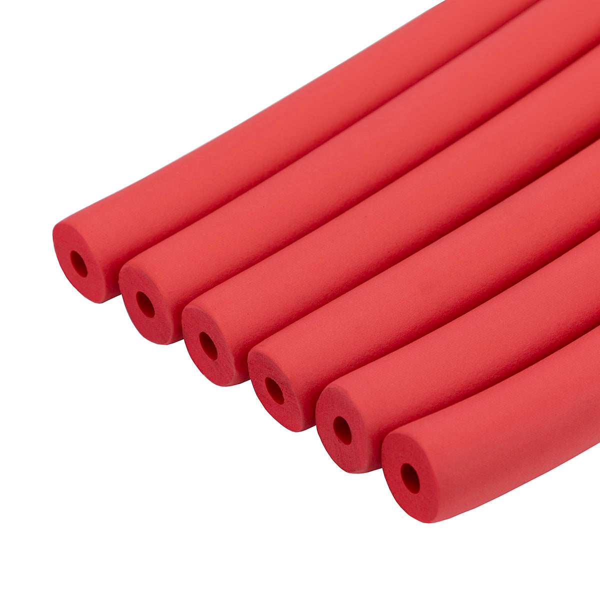 Foam Tubing, Red, 3/8", Pack of 6