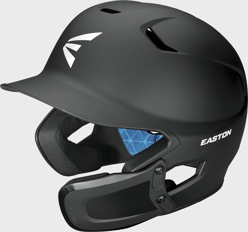 Easton Z5 2.0 Senior Matte Batting Helmet With Universal Jaw Guard - Black