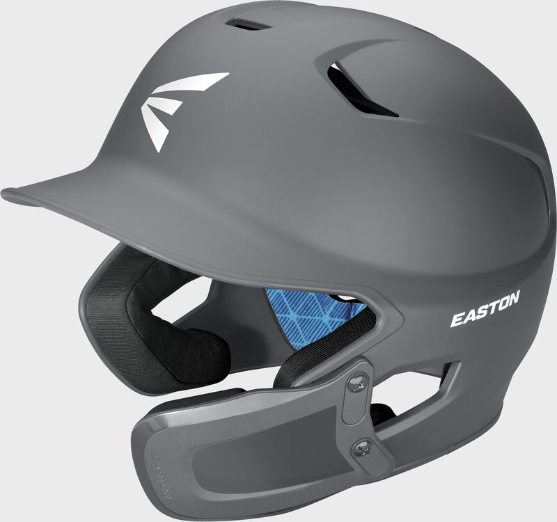 Easton Z5 2.0 Senior Matte Batting Helmet With Universal Jaw Guard - Charcoal