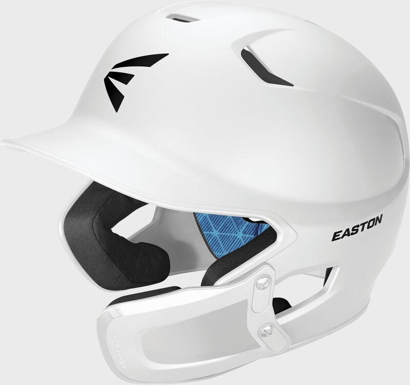 Easton Z5 2.0 Senior Matte Batting Helmet With Universal Jaw Guard - Junior - White