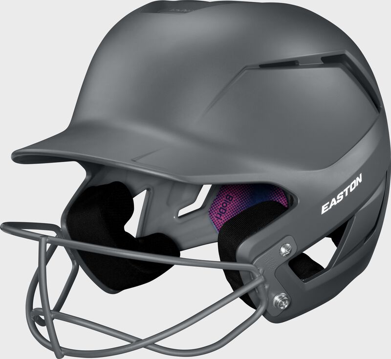 Easton Z50 Medium/Large Matte Batting Helmet With Softball Only Mask - Charcoal