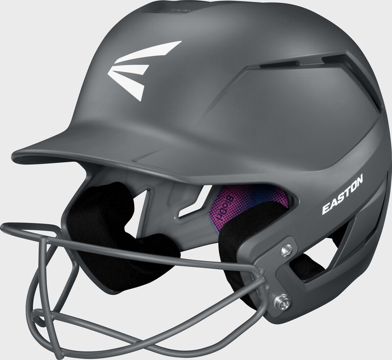 Easton Z50 Small/Medium Matte Batting Helmet With Softball Only Mask - Charcoal