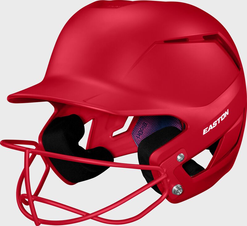 Easton Z50 Medium/Large Matte Batting Helmet With Softball Only Mask - Red