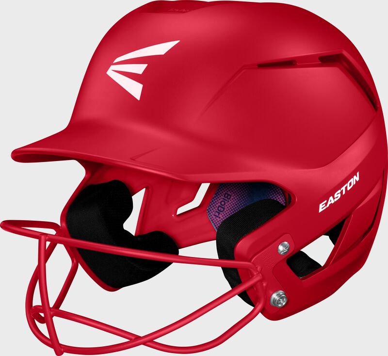Easton Z50 Small/Medium Matte Batting Helmet With Softball Only Mask - Red