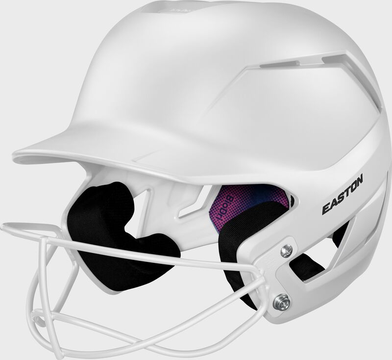 Easton Z50 Medium/Large Matte Batting Helmet With Softball Only Mask - White