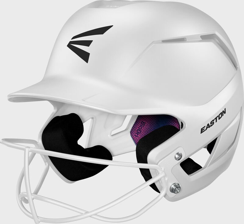 Easton Z50 Medium/Large Matte Batting Helmet With Softball Only Mask - White
