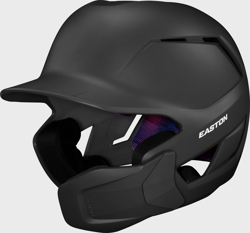 Easton Z50 With Multi-Adjust Jaw Guard Medium/Large Matte Batting Helmet - Black