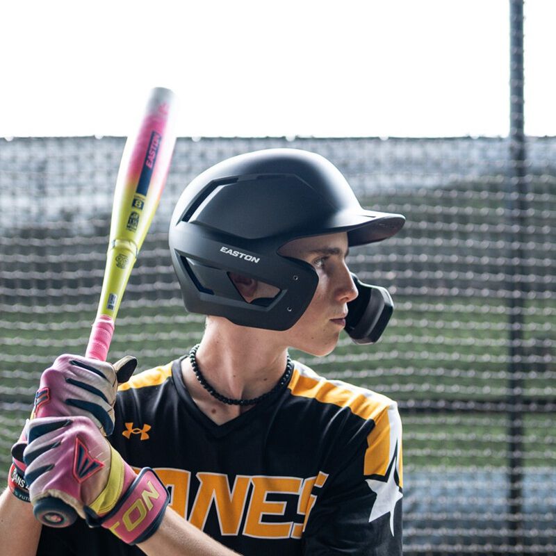 Easton Z50 With Multi-Adjust Jaw Guard Medium/Large Matte Batting Helmet - Black