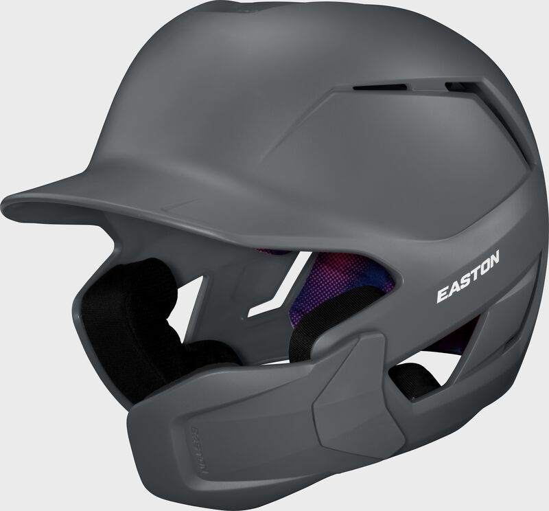 Easton Z50 With Multi-Adjust Jaw Guard Medium/Large Matte Batting Helmet - Charcoal