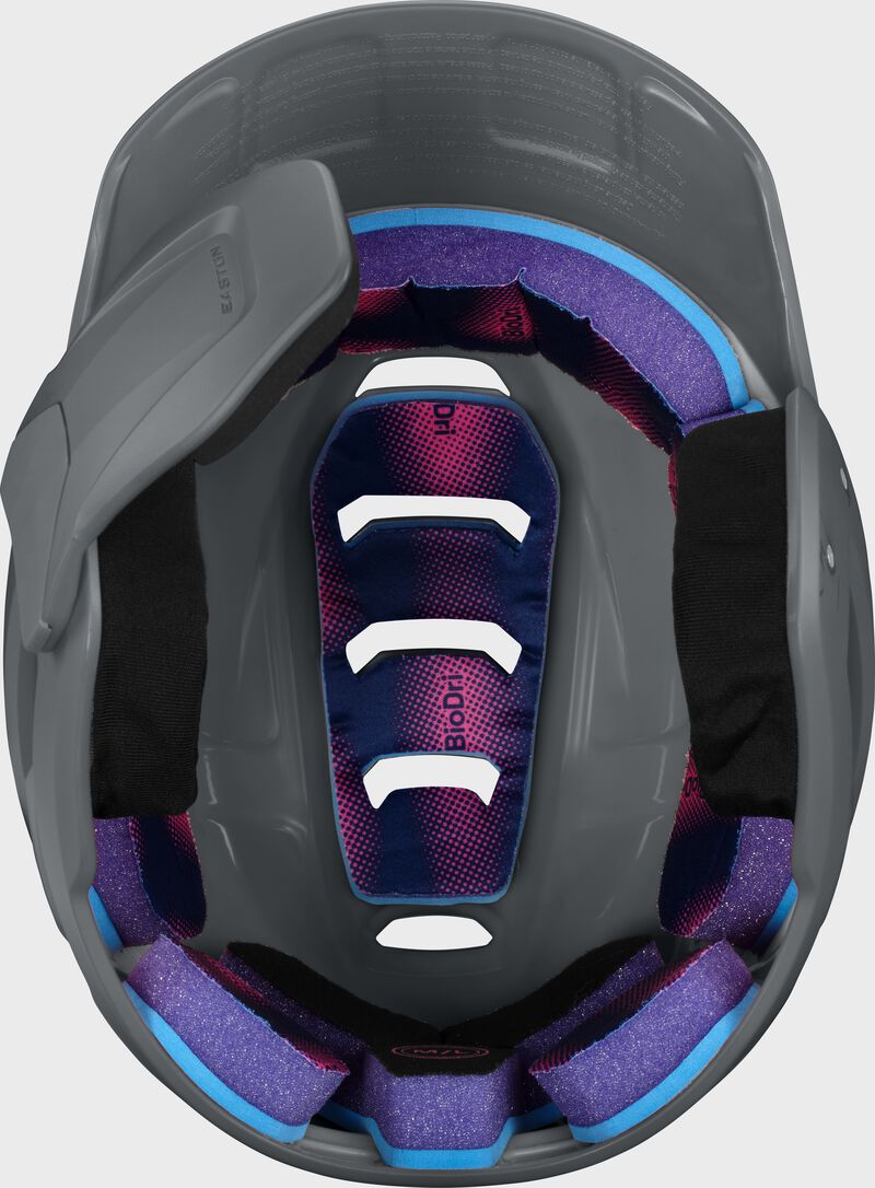 Easton Z50 With Multi-Adjust Jaw Guard Small/Medium Matte Batting Helmet - Charcoal