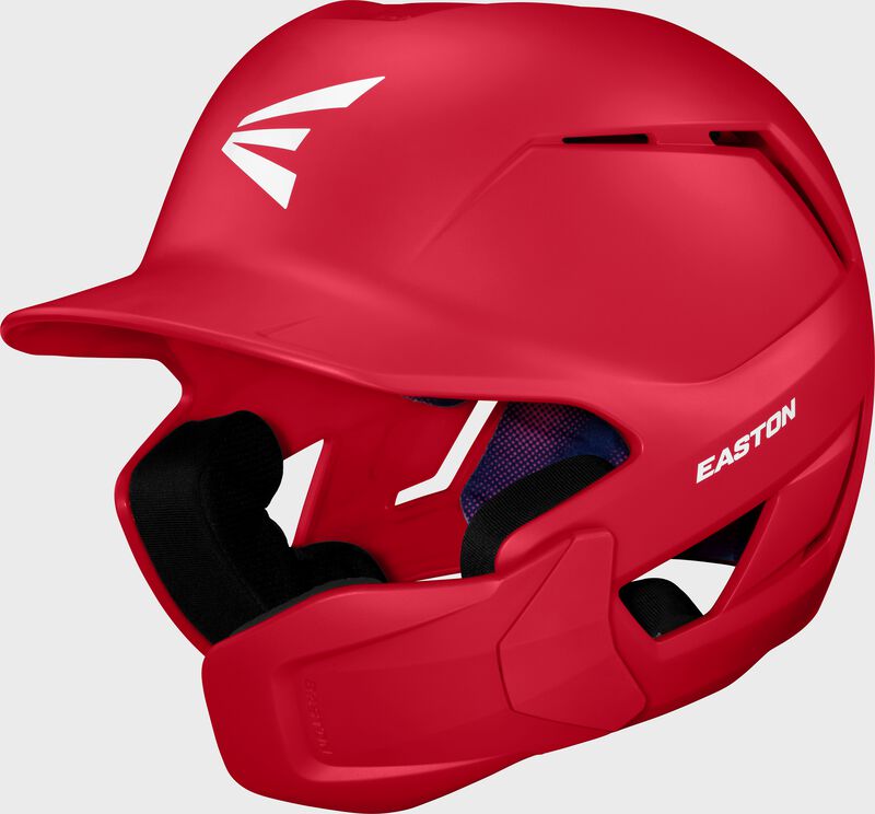 Easton Z50 With Multi-Adjust Jaw Guard Medium/Large Matte Batting Helmet - Red