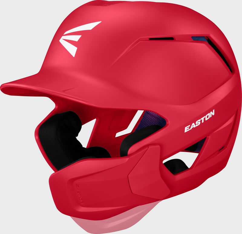 Easton Z50 With Multi-Adjust Jaw Guard Small/Medium Matte Batting Helmet - Red
