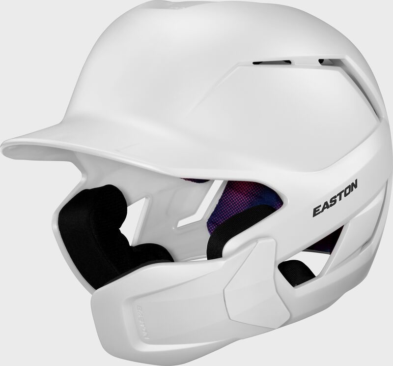 Easton Z50 With Multi-Adjust Jaw Guard Medium/Large Matte Batting Helmet - White
