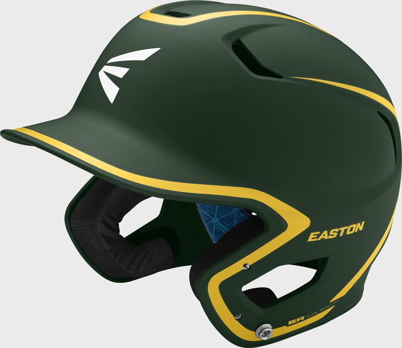 Easton Z5 2.0 2-Tone Junior Matte Batting Helmet - Dark Green/Light Gold