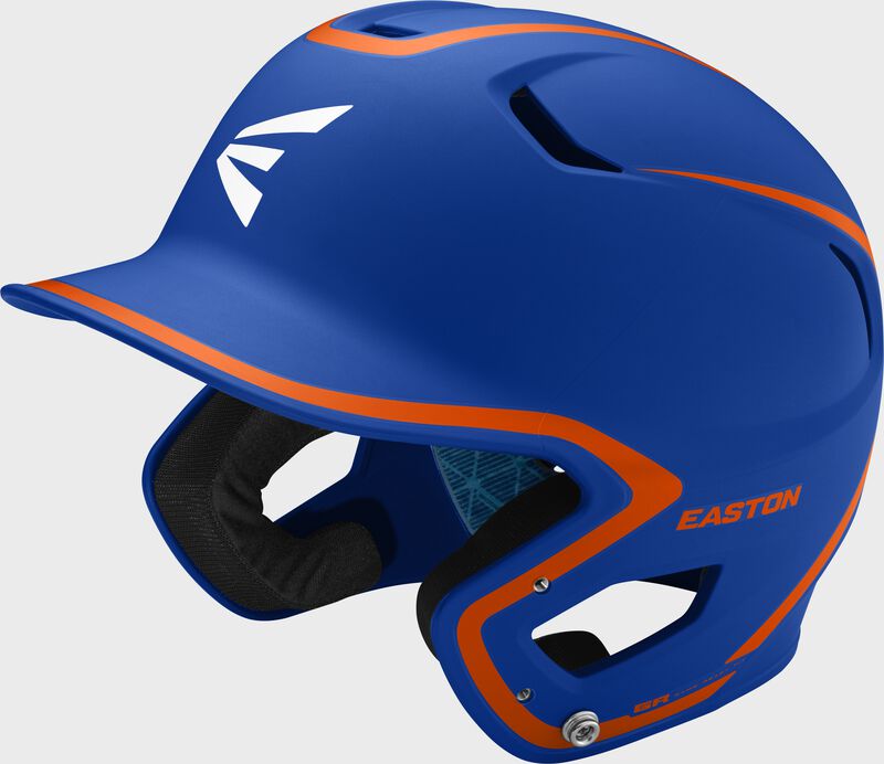 Easton Z5 2.0 2-Tone Junior Matte Batting Helmet - Royal/Athletic Orange