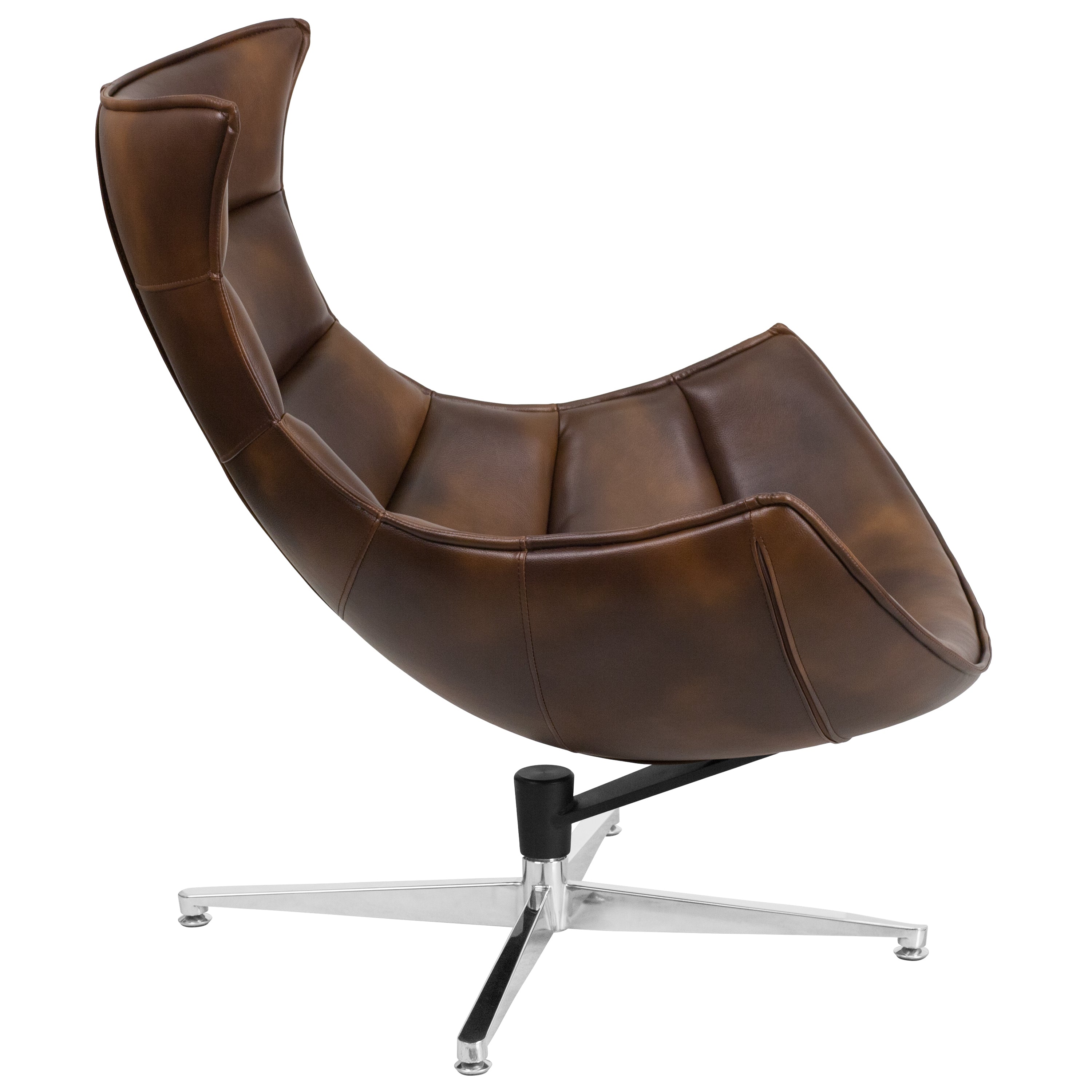 Pasithea Bomber Jacket LeatherSoft Swivel Cocoon Chair