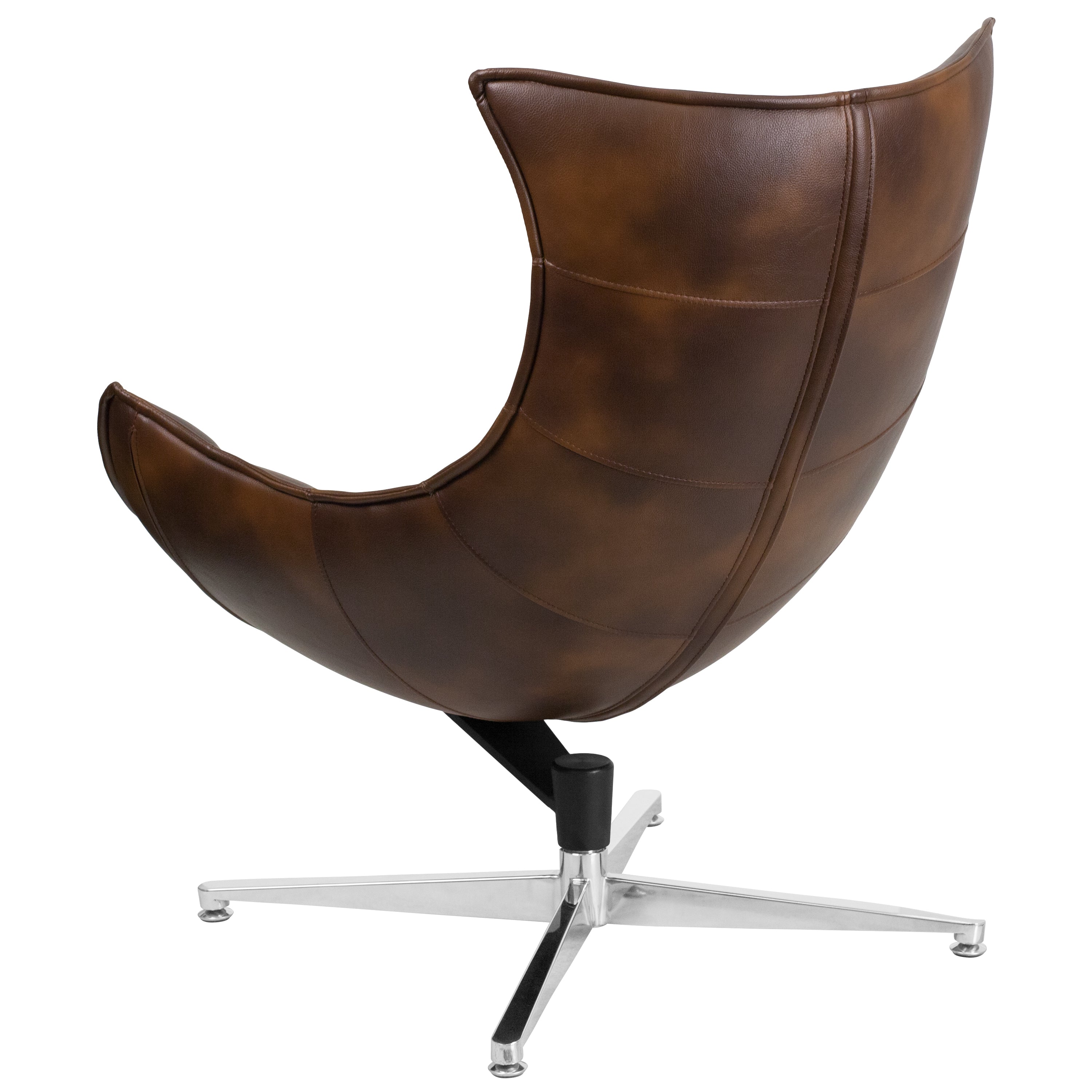 Pasithea Bomber Jacket LeatherSoft Swivel Cocoon Chair