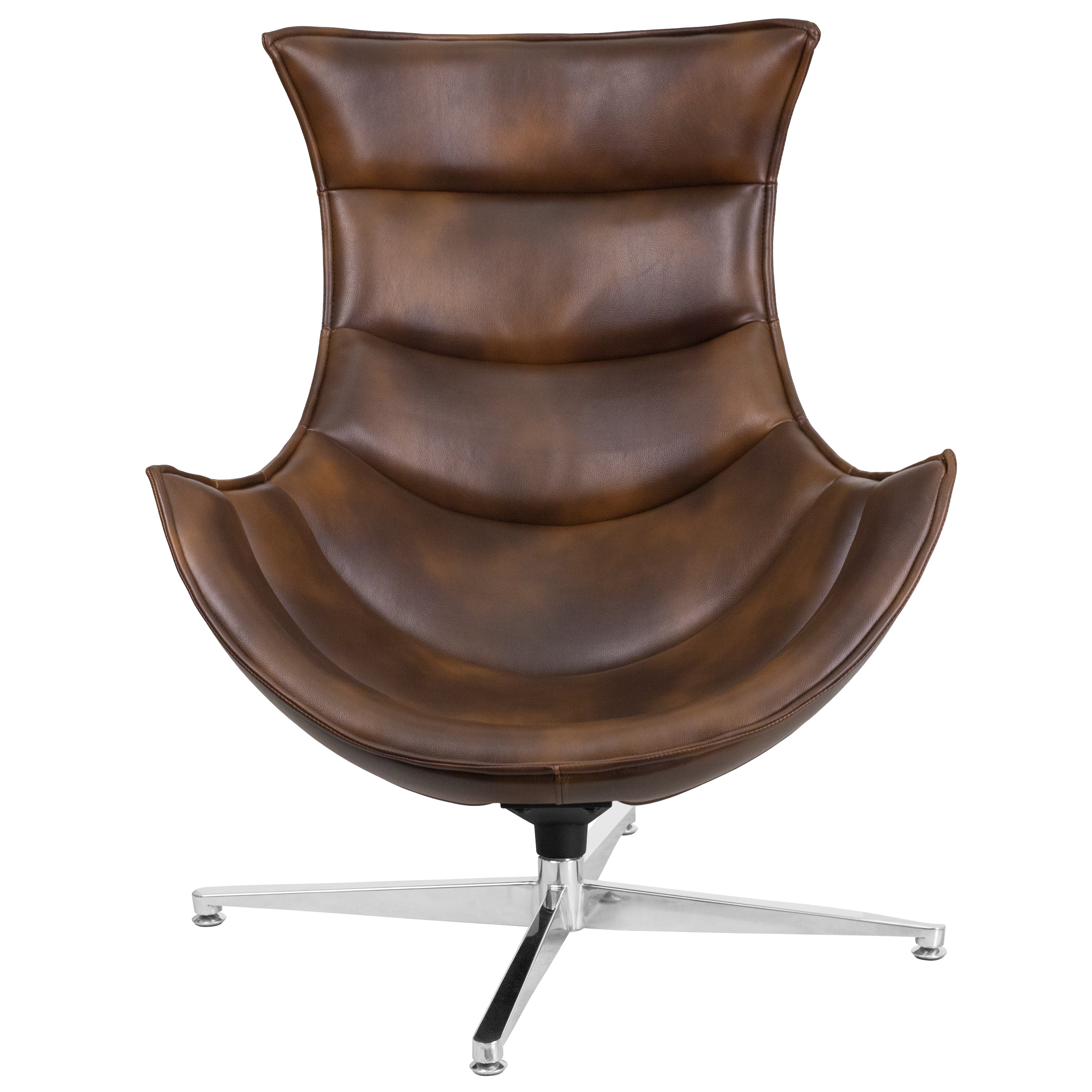 Pasithea Bomber Jacket LeatherSoft Swivel Cocoon Chair